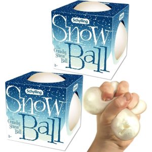 NeeDoh Snow Ball Stress Balls ?C Crunchy & Squishy ?C 2 Pack